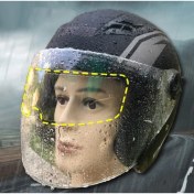 Resim Motosıklet Kaskı Içın Yağmur Kaydırıcı 