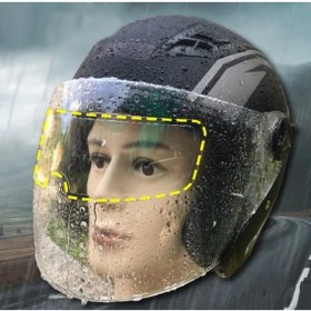 Resim Motosıklet Kaskı Içın Yağmur Kaydırıcı 
