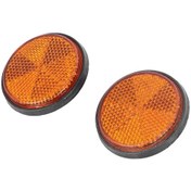 Resim Reedark Kırmızı Dairesel Pmma Yansıtır - Motor, Atv, Araçlar İçin Yol Güvenliği Artırıcı, Gece Görünürlüğü, Kolay Kurulum, 2 Adet Set 