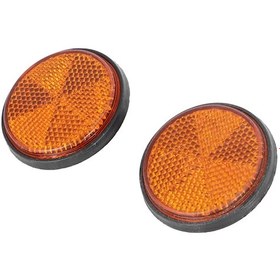 Resim Reedark Kırmızı Dairesel Pmma Yansıtır - Motor, Atv, Araçlar İçin Yol Güvenliği Artırıcı, Gece Görünürlüğü, Kolay Kurulum, 2 Adet Set 