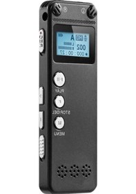Resim Createtech Dijital Ses Kaydedici, Sesle Etkinleştirme, 8 Gb Dahili Hafıza, Siyah 