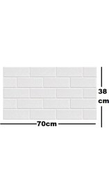 Resim Yapışkanlı 3D Esnek Sünger Duvar Kaplama Kağıdı Paneli Salon Ofis Ev Tv Arkası 1 Adet 70X38 cm NW17 