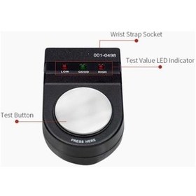 Resim Antistatik Esd Kablolu Bileklik Test Cihazı Iz-w498 