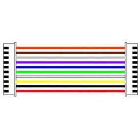 Resim 2,54mm Jst Xh 9 Pin Çift Taraflı Kablolu Konnektör 20cm 10 Adet 