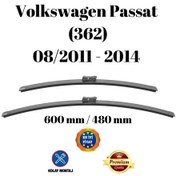 Resim Volkswagen Vw Passat 362 2012 2013 2014 Uyumlu Ön Cam Muz Tipi Silecek Süpürgesi Seti 600/480mm Silbak 