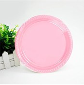 Resim Pembe Plastik Kullan At Tabak 25 Adet 22 Cm 