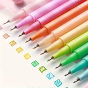 Resim 10'lu Kutulu 0.4mm Lif Uçlu Renkli Ultra İnce Markerlar Not Almak, İşaretlemek, Günlük Yazmak, El Yazısı Renkli Kalem Seti 