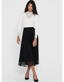 Resim Only Kadın Onllavına Beli Lastikli Maxi Boy Etek 15214303 Siyah Siyah 