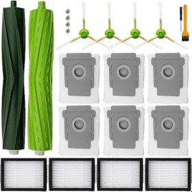 Resim İrobot Roomba İ6 İ6+ İ8 İ8+ Elektrikli Süpürge Setleri İçin Hepa Filtreleri Kauçuk Fırçalar Yedek Parçaları 16 