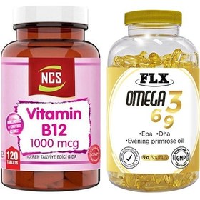 Resim Ncs Vitamin B12 120 Tablet & Flx Omega 3-6-9 90 Tablet 