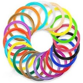 Resim Filament 3d Kalem İçin 25 Renk 1 Metre 