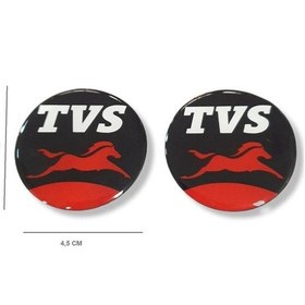 Resim Tvas Uyumlu Sticker 2 Li Set 4cm Tvs Logo , Tvs Etiket Damla 