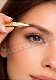 Resim Kardelux Gold İnce Uçlu Paslanmaz Çelik Cımbız- Hassas Kavrama-9cm Uzunluk-1 Adet 