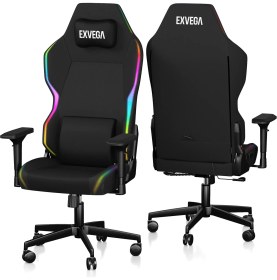 Resim Exvega Lunar Active Rgb Black Oyuncu Koltuğu 