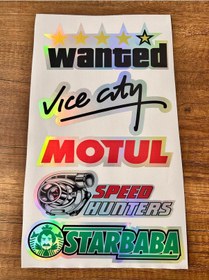 Resim Oto Arka Cam Yazısı Hologramlı Yan Kapı, Yan Cam Stickerı Wanted 