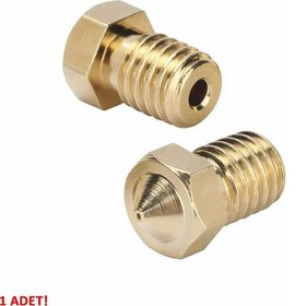 Resim 0.5mm x 1.75mm M6 Prinç Nozzle 3D Yazıcı Printer 1.75mm Filament 