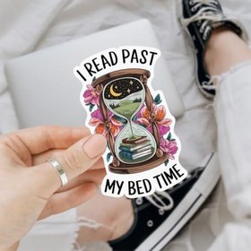 Resim (3 Adet) I Read Past My Bedtime Çıkartması, Booktrovert Kitap Aşığı Çıkartma Çıkartmaları, Kindle, Dizüstü Bilgisayar, Su Şişesi, Bardak, Telefon Kılıfı, Şapka, Kask, Hediyeler için Kitap Tutacağı 