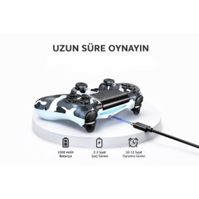 Resim Voltico 2’li Set PS4 Kablosuz Oyun Kolu – Kamuflaj Tasarım | PS4 / PS4 Slim / PS4 Pro Uyumlu Gamepad 