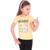 Resim Toontoy Kız Bebek Heart Baskılı Tişört 