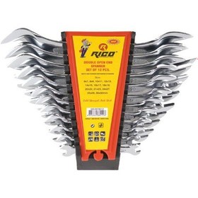 Resim Rico 12 Parça Açık Ağız Düz Anahtar Takımı Seti Kısa Rc8012 