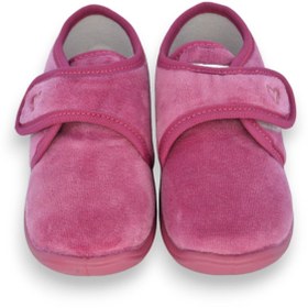 Resim First Step Gülkurusu Kalp Nakışlı Kız Çocuk Cırt Cırtlı Panduf-F-731 