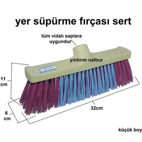 Resim Yer Fırçası İnşaat Fırçası Sert Çöpçü Fırçası Küçük 