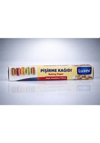 Resim Luxev Pişirme Kağıdı Hazır Kesilmiş 8 Parça Yağlı Kağıt Fırın Kağıdı Baking Paper Beyaz 