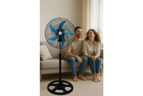 Resim Cvs Vantilatör Dn91022 Venüs 18" Sanayi Tip-4 Salınım 85W Ayaklı Siyah Metal Tasarım 