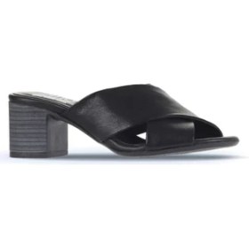 Resim Bueno Shoes Siyah Deri Kadın Topuklu Terlik 01WA2809 01WA2809 