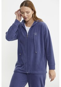 Resim Sementa Kapüşonlu Polar Tunik Eşofman Takım - Indigo 001 