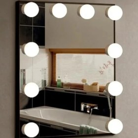Resim Storemax 10'lu Set Makyaj Aynası Işığı Banyo Yatak Odası Işığı Hoolywood Tarzı LED Makyaj Lambası 3 Farklı Renk Modu Makyaj Odası Işığı Mirror1 
