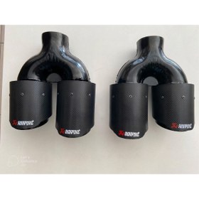 Resim Akrapovic 90mm Çift Çıkış Karbon Kaplama Egzoz Takımı 