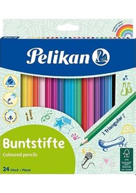 Resim Kuru Boya Kalemi Üçgen 24 Lü Kutu 