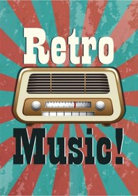 Resim Retro Müzik Ahşap Tablo - Vintage Radyo Temalı Renkli Tasarım 