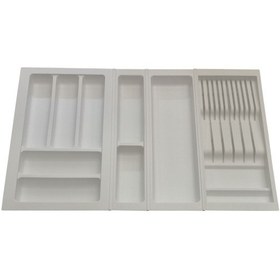 Resim Mutfak, Modüler Bıçaklıklı Kaşıklık Seti, Beyaz, 74 x 48 cm (Enden-Boydan 3,5 cm Kesilebilir) 