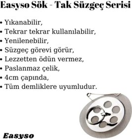 Resim Tayem 12'li Sök Tak Demlik Içi Çay Süzgeci Çaydanlık İçi Süzgeç, Standart Diğer 