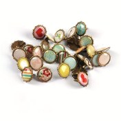 Resim 30 Adet Karışık Renkli Çiçek Desenli Epoksi Reçine İki Delikli Düğmeler, Scrapbooking, Tebrik Kartları, Albümler, DIY El Sanatları ve Kağıt El Sanatları Süslemeleri için 