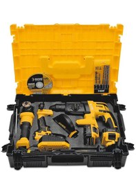Resim Sgs 5450 Kömürsüz Akülü Taşlama + Matkap + Kırıcı Delici 3'lü Kombo Set Çantalı 