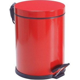 Resim Zethome Kırmızı İkili Banyo Seti Çöp Kovası-tuvalet Fırçası Kırmızı 