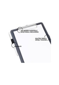 Resim Sekreterlik,a5 Küçük Boy,kapaksız,a5 Clipboard Vegan Suni Deri,17,5x24,5 Cm.,lacivert 