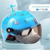 Resim Tongxida Çocuk Kask Pil Araba Güneş Koruyucu Yarım Kask Çocuk Sevimli 4 Mevsim Baret 2-8 Yaşında Pembe, Mavi, Sarı Mavi Mavi 