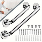 Resim Banyo Güvenliği için Paslanmaz Çelik Tutma Kolu - 30.48cm veya 50.8cm Uzunluk Seçin, Dayanıklı 201 Paslanmaz Çelik 