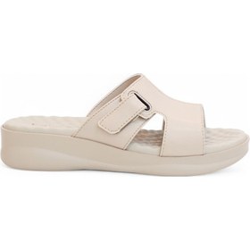 Resim Konfores 1576-9975-2 Tam Anatomik Kadın Terlik Bej 