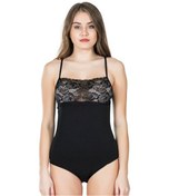 Resim Dantel Yaka Askılı Çıtçıtlı Kadın Body 312 Gri 