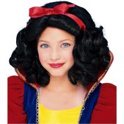 Resim Pamuk Prenses Peruğu Kırmızı Fiyonklu 