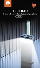 Resim coverzone Powerbank Kaliteli Orjinal MarkaLed Işıklı Şarj Durumu Göstergesi Taşıma İpli 30000 mAh ve 40000 mAh Ofiste Evde Tatilde Kampda Araba Kolayca Yanında Taşı Güç Bankası Wuw (30000) 