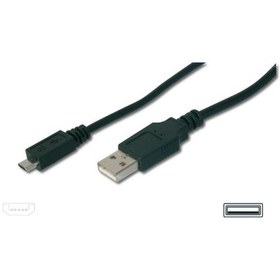 Resim USB 2.0 Bağlantı Kablosu, USB A Erkek - USB Micro B Erkek, 3 metre, AWG 28, USB 2.0 uyumlu, UL, siyah renk Konnektör 1: USB A, erkek Konnektör 2: Micro USB B, erkek USB standardı: USB 2.0 UL sert...