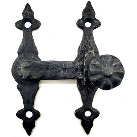 Resim Antika Tarz Dekoratif Pirinç Kapı, Pencere Mandalı - 82x65 Mm, Oksit 0.45 CM 