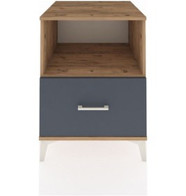 Resim Kronos Komodin Tek Raflı Tek Çekmeceli 60x59x80 Çam-antrasit Çam 