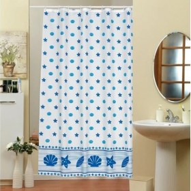 Resim Evdy Banyo Perdesi 4910 Çift Kanat 